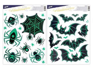 Obrázek z Okenní fólie halloween svítící 30x42cm, 2dr 